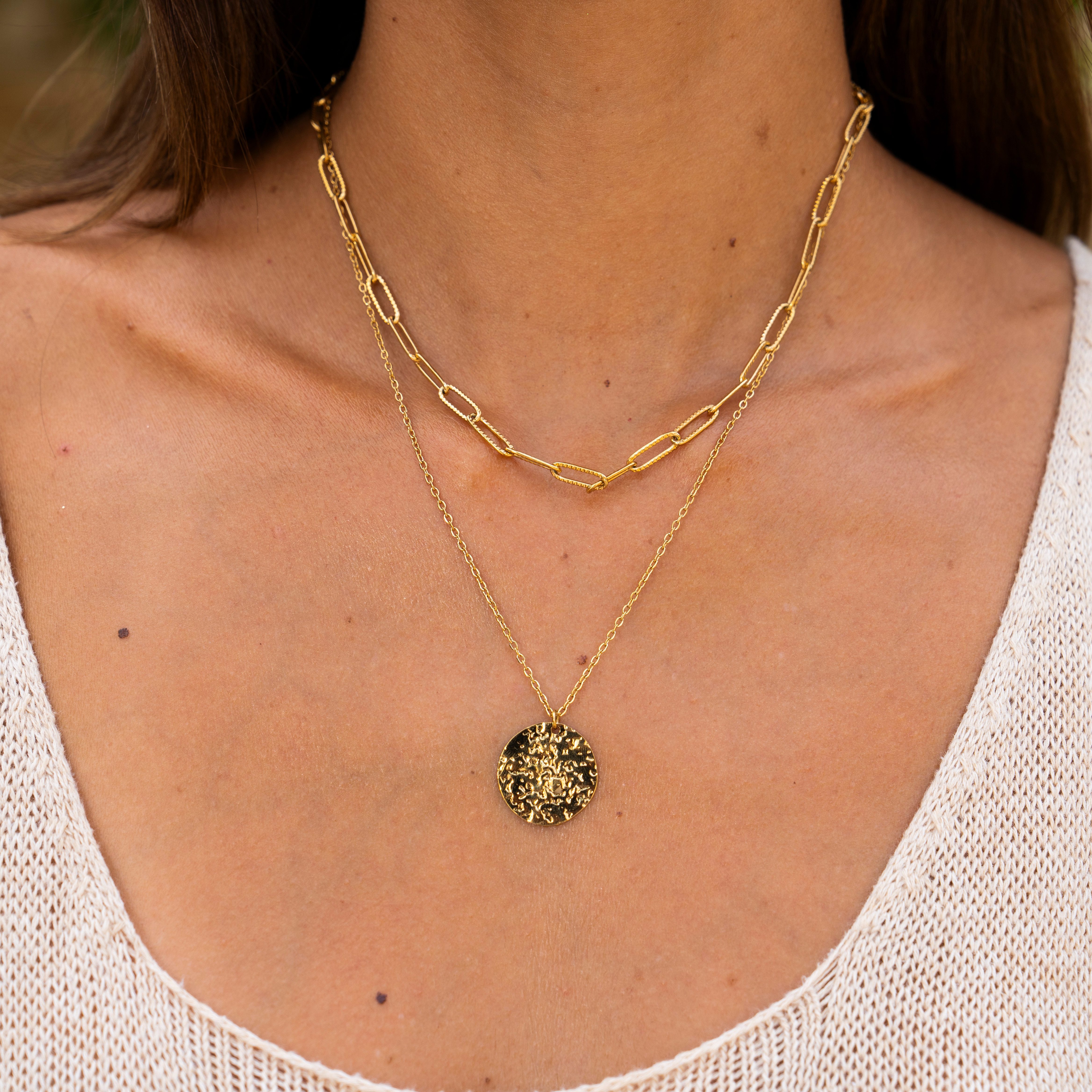 Made by Nami Edelstahlketten-Set zweireihig gold Halskette Damen wasserfest günstig online kaufen