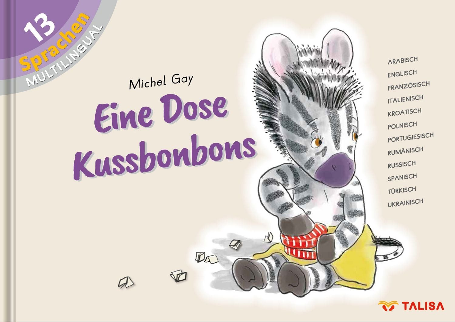 Kinderbuch Eine Dose Kussbonbons Multilingual (in 13 Sprachen) Michel Gay