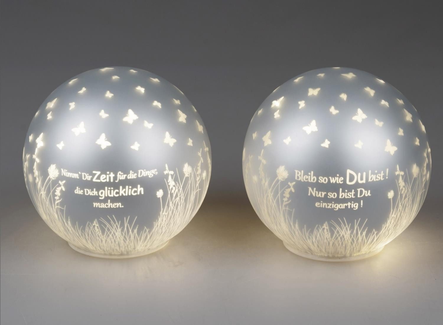 formano Kugelleuchte Sprüche, mit Timer, Silber, Motiv: Sprüche günstig online kaufen