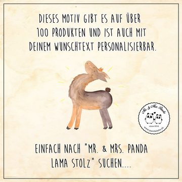 Mr. & Mrs. Panda Bierglas Lama Stolz - Transparent - Geschenk, Vatertag, Alpaka, Hippie, Bierkr, Premium Glas, Robustes Glas
