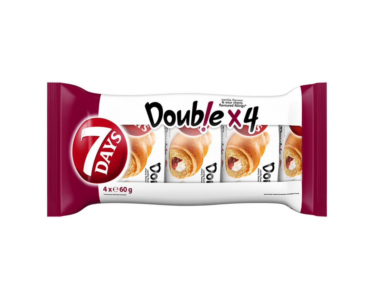 7 Days Süßigkeit, 7Days Croissant mit Vanille-Sauerkirsch Füllung 240g