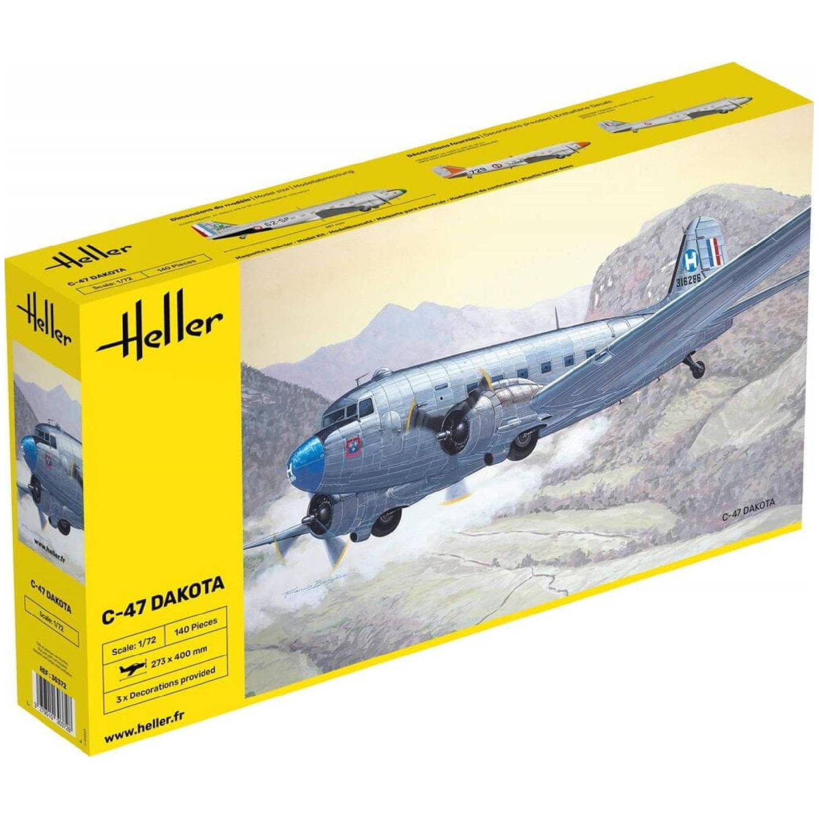 Heller Modellbausatz C-47 DAKOTA / 1:72, Maßstab 1:72