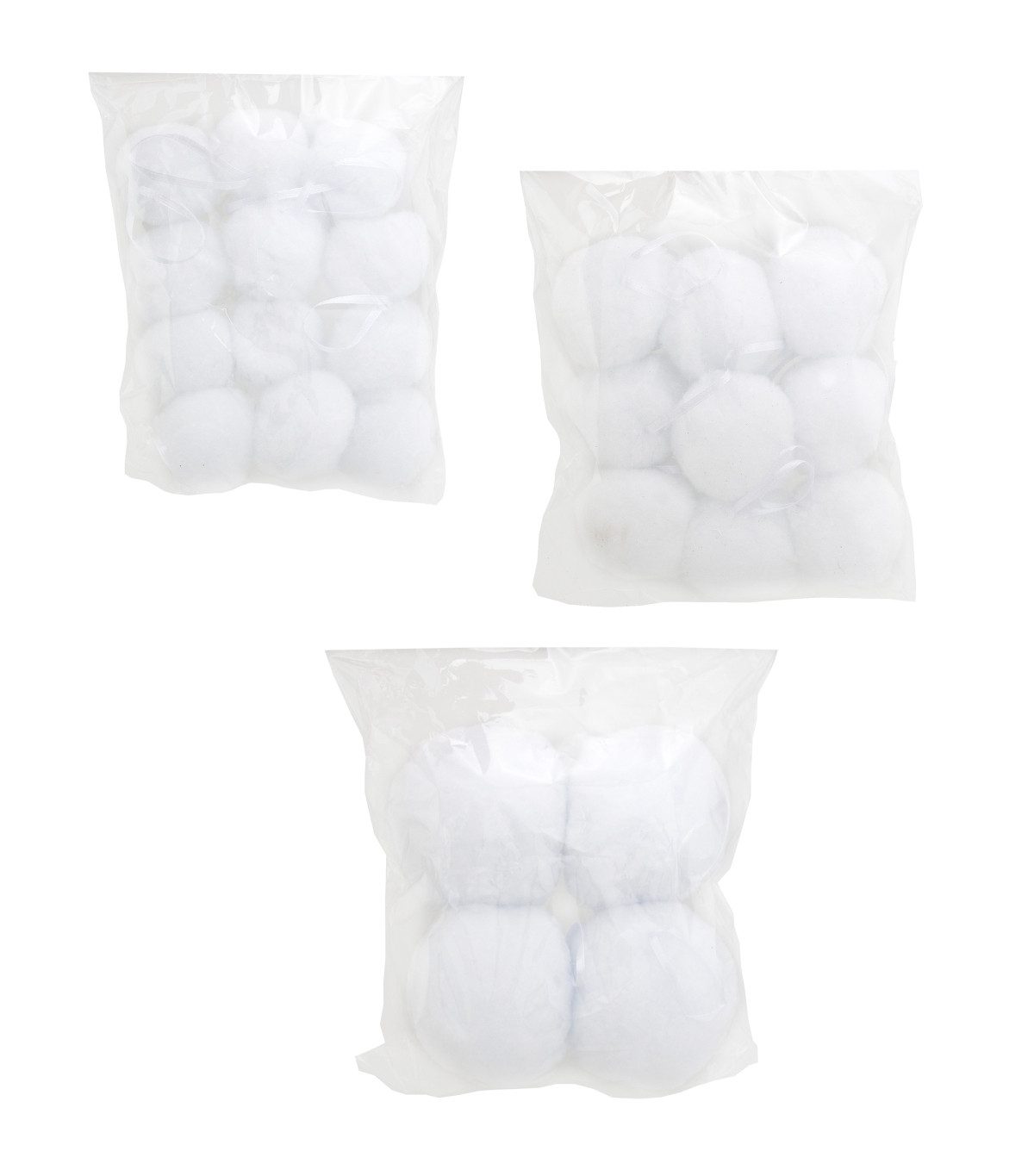 RIFFELMACHER & WEINBERGER Weihnachtsbaumkugel Schneebälle 3 cm zum Hängen, 24 Stück, Weich & l