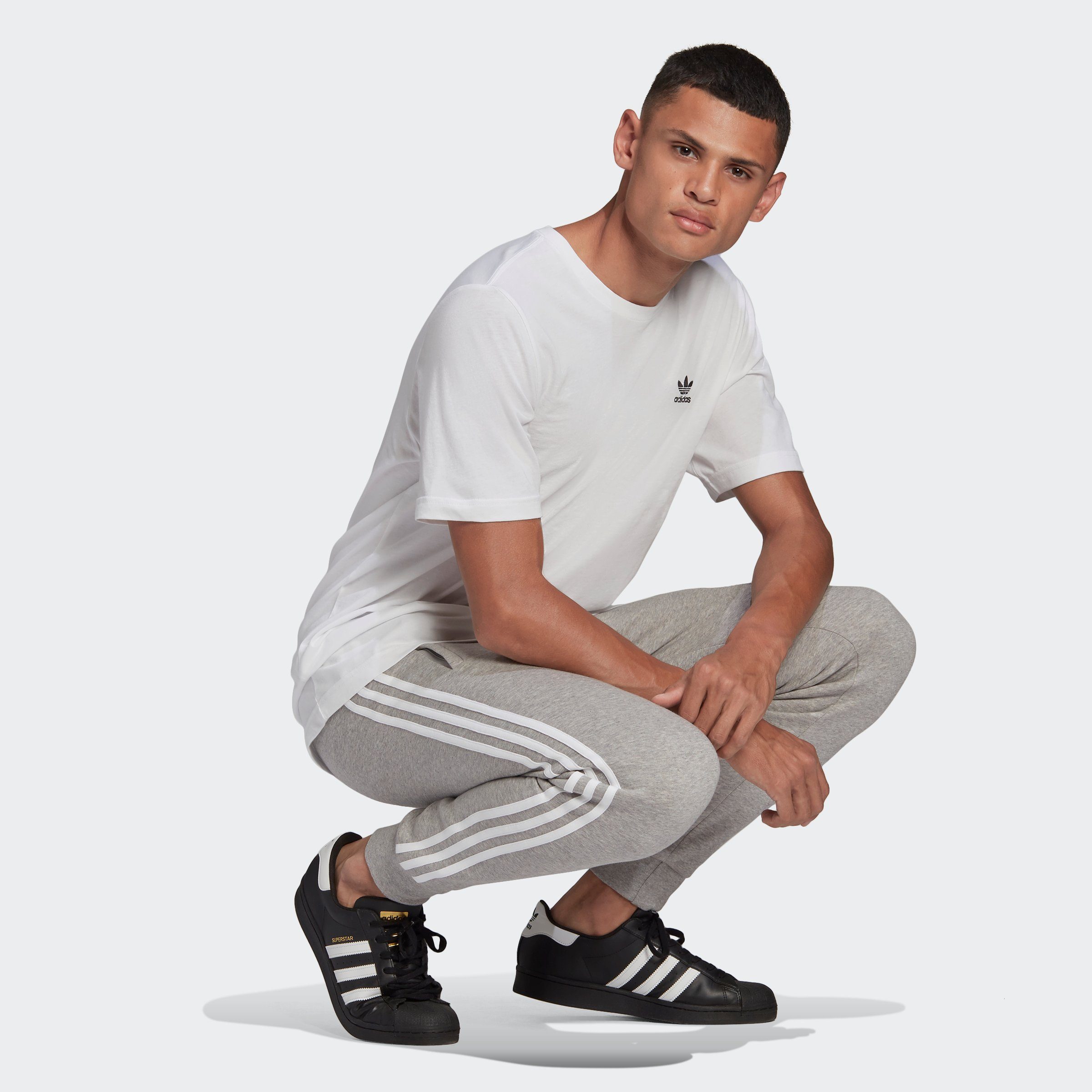 ADICOLOR adidas Sporthose Originals MGREYH (1-tlg) HOSE CLASSICS 3-STREIFEN