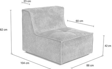 RAUM.ID Sofa-Mittelelement Monolid (1 St), als Modul oder separat verwendbar, für individuelle Zusammenstellung