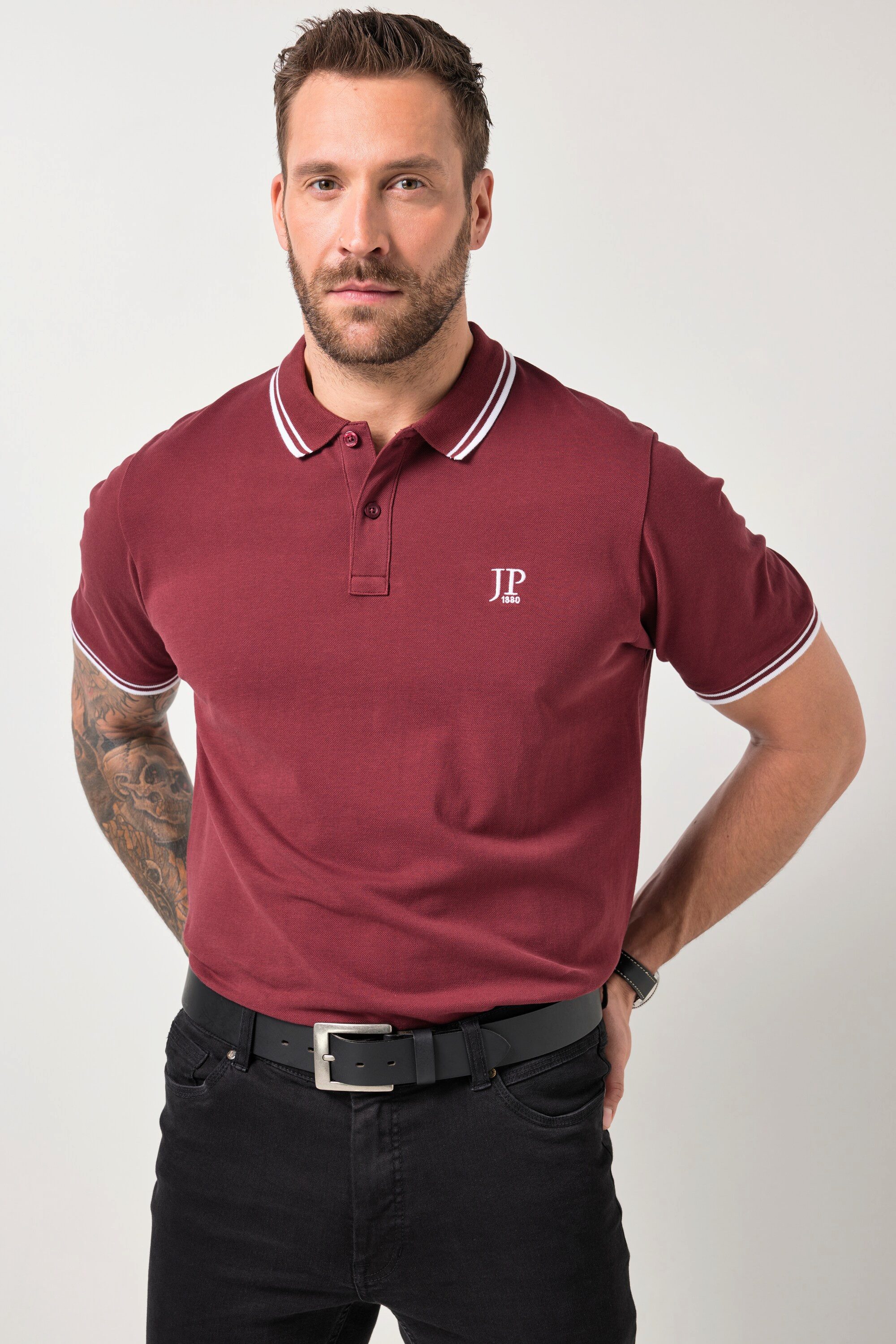 JP1880 Poloshirt Poloshirt Bauchfit Piqué Halbarm günstig online kaufen