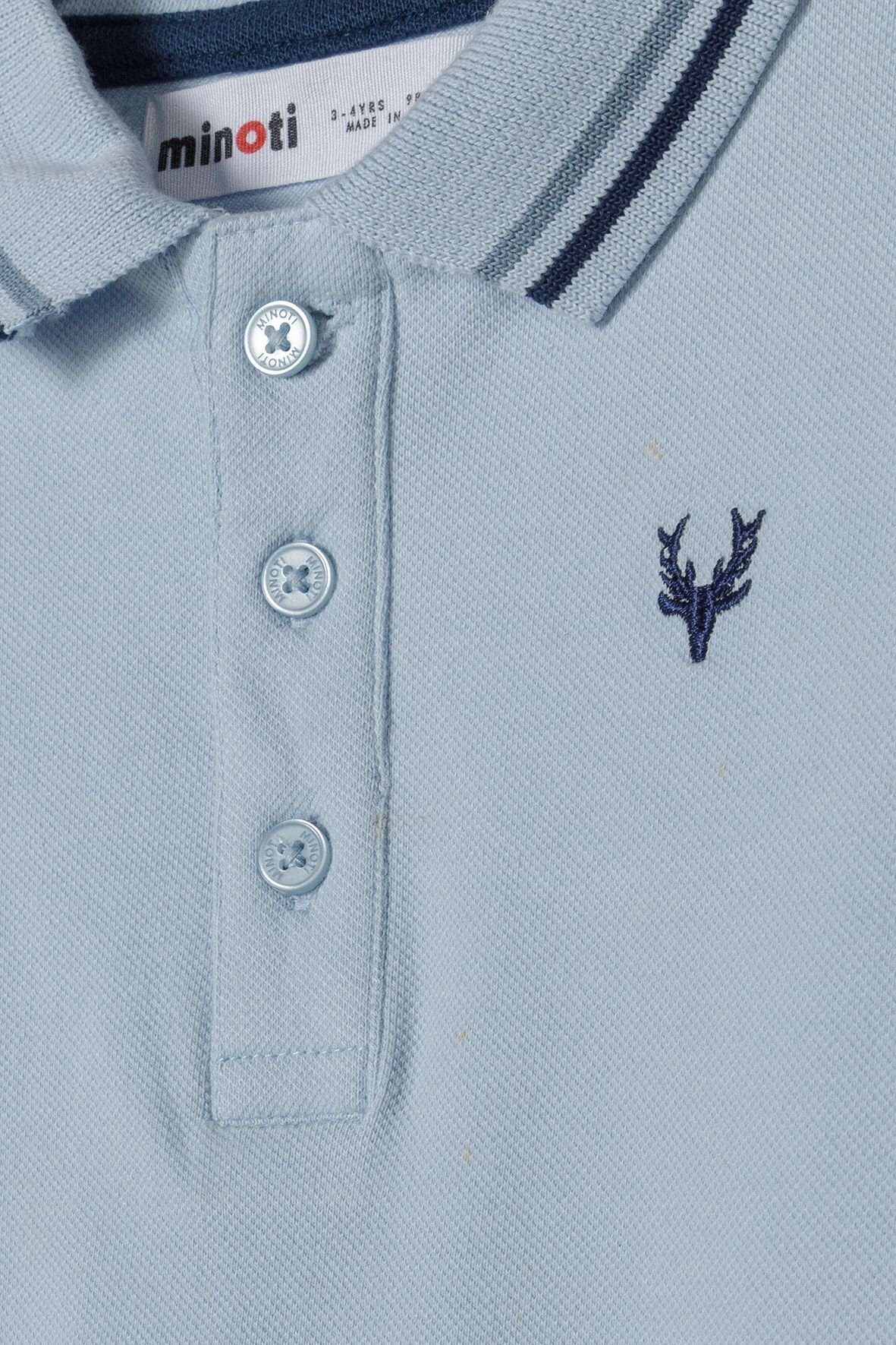 MINOTI Langärmlig Poloshirt Hellblau (12m-14y)