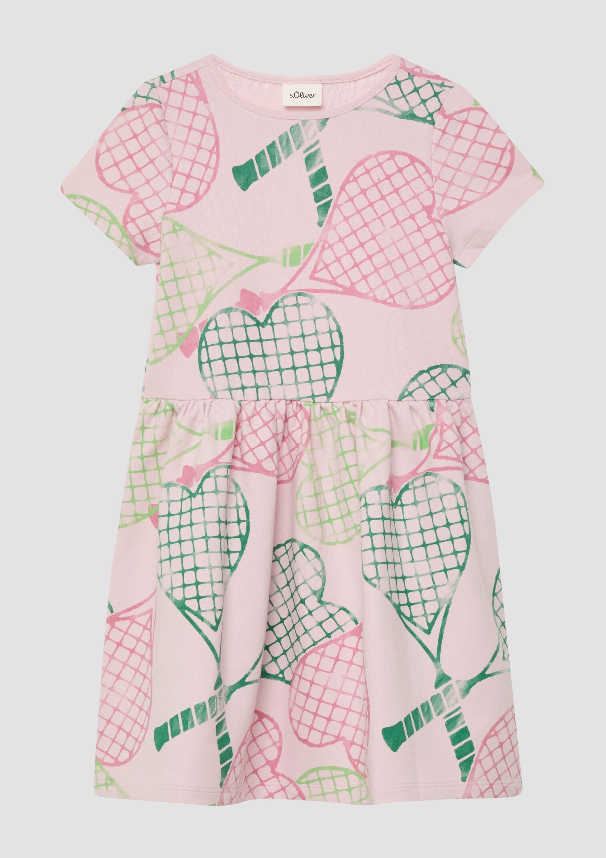s.Oliver Minikleid Kleid Leichtes Sweat-Kleid mit All-over-Print