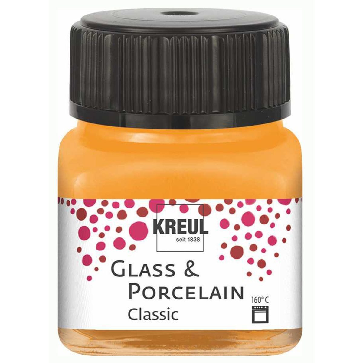 C. KREUL Porzellanfarbe KREUL Glass & Porcelain Farbe Classic orange 20ml Glas