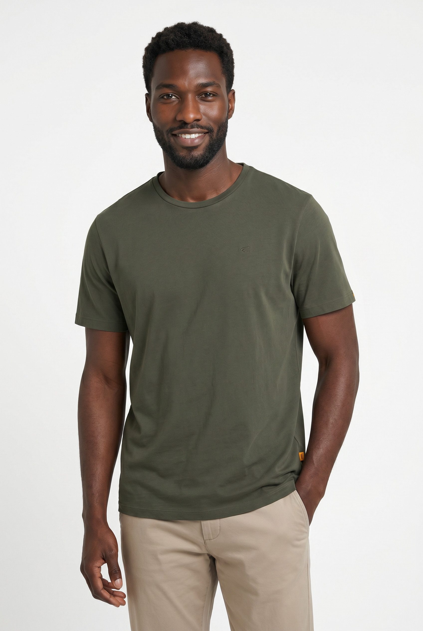 camel active T-Shirt mit Rundhalsausschnitt