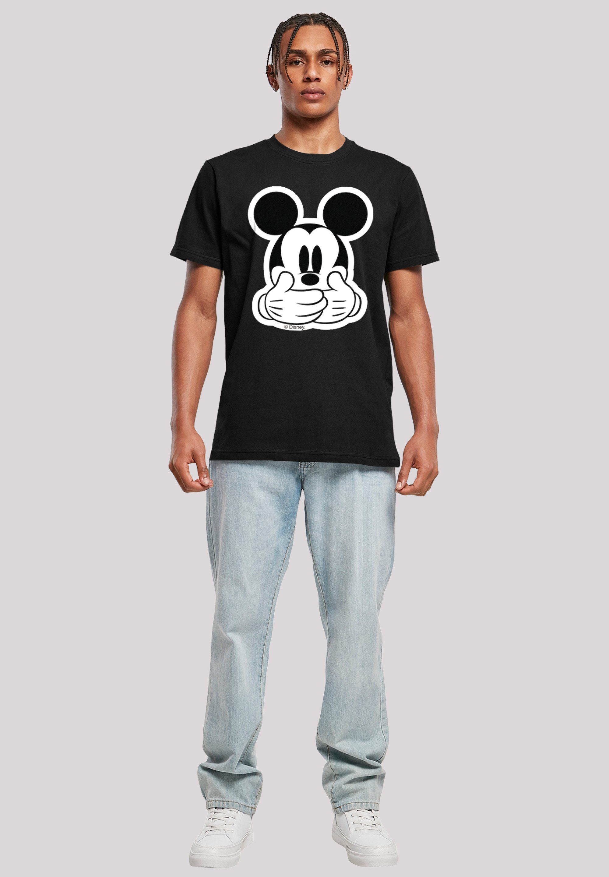 F4NT4STIC Speak Micky T-Shirt Don’t Merch,Regular-Fit,Basic,Bedruckt Disney Herren,Premium Maus