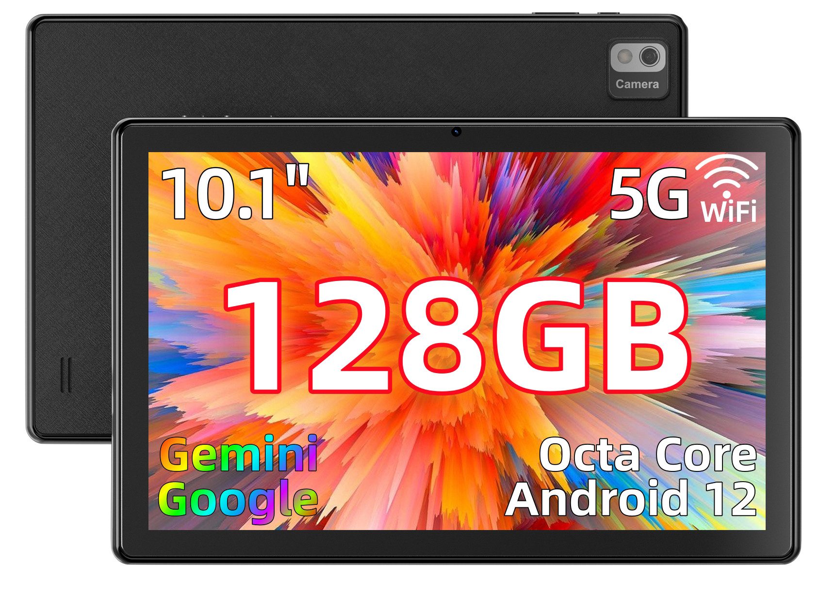 MENGHU 10,1 Zoll Tablet Android 12 8 GB RAM 128 GB ROM Grafiktablett (128 GB, Android 12, BT5.0)