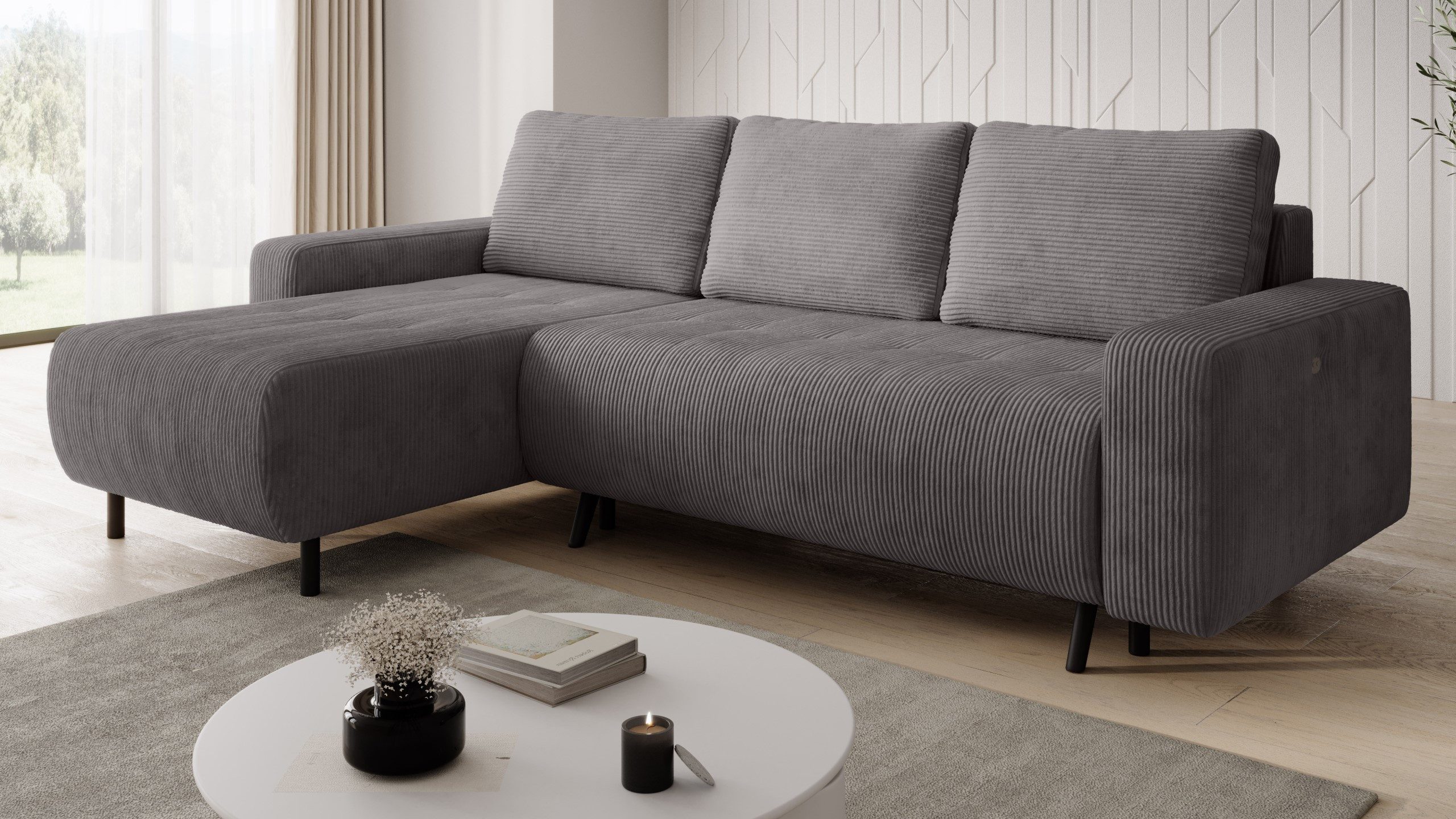 M-Punkt24 Ecksofa Rimini, Polsterecke, Wohnlandschaft, Polstergarnitur, günstig online kaufen