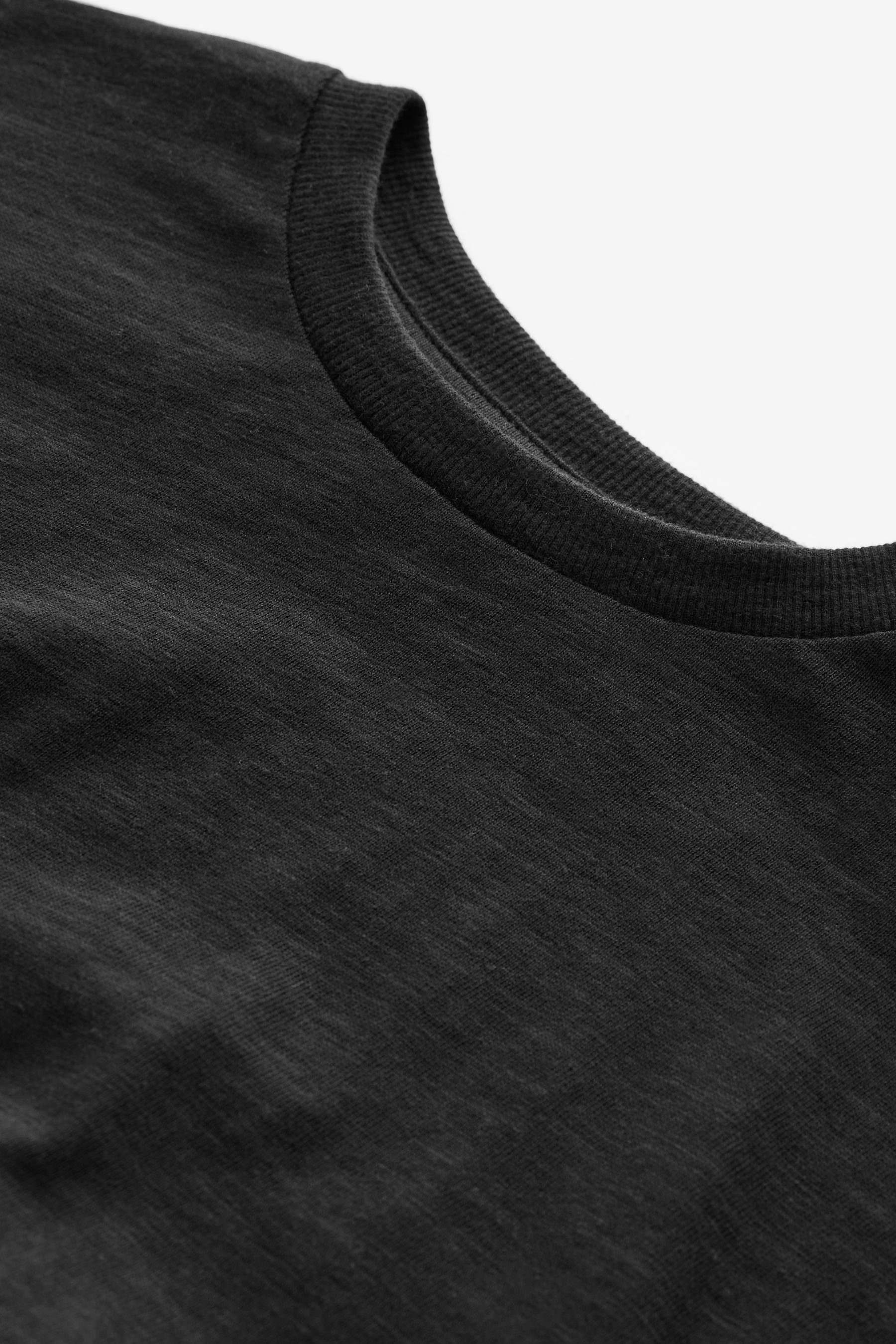 langärmeliges Next Sweatshirt Langarmshirt Black Bündchen (1-tlg) Kastiges, mit