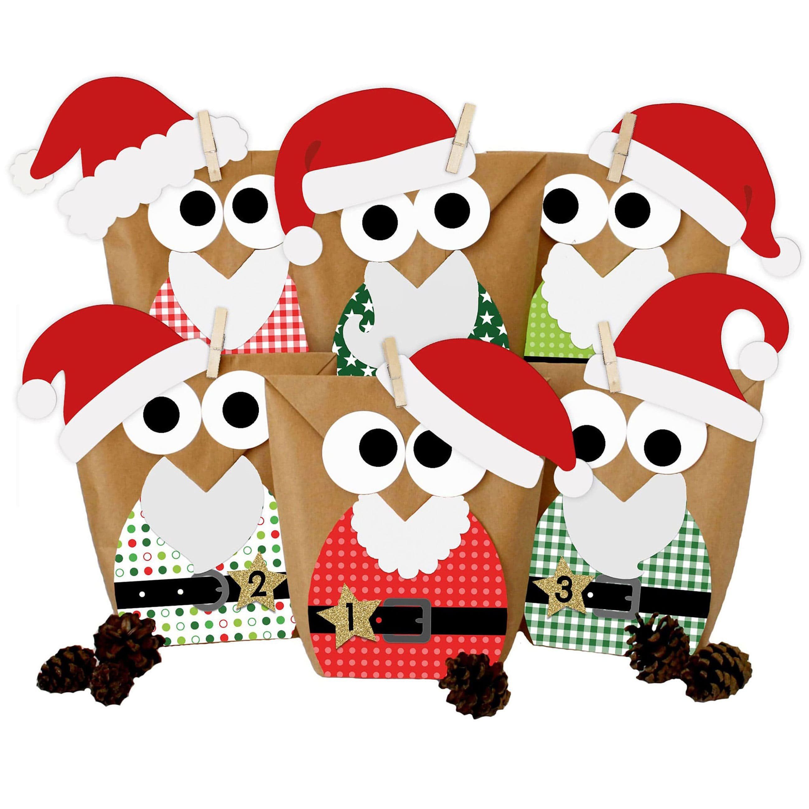 PAPIERDRACHEN Adventskalender DIY Adventskalender - Weihnachtseulen - (24-tlg)