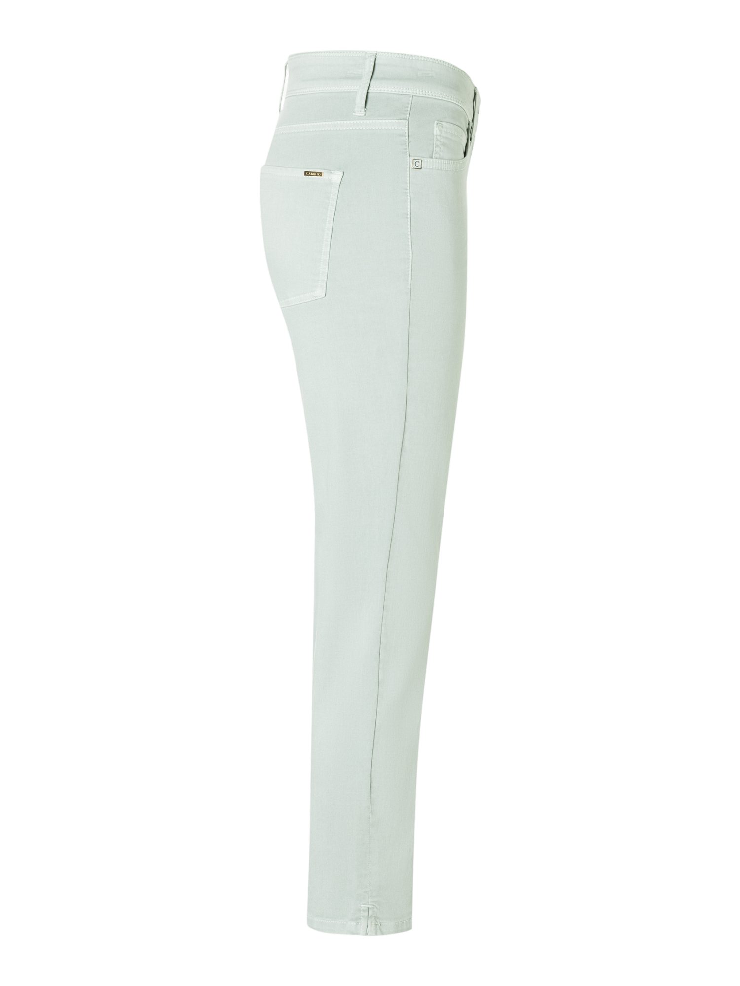 Cambio Stretch-Hose grün, Casual, Baumwolle, Unifarben, Regular Fit, Mittel