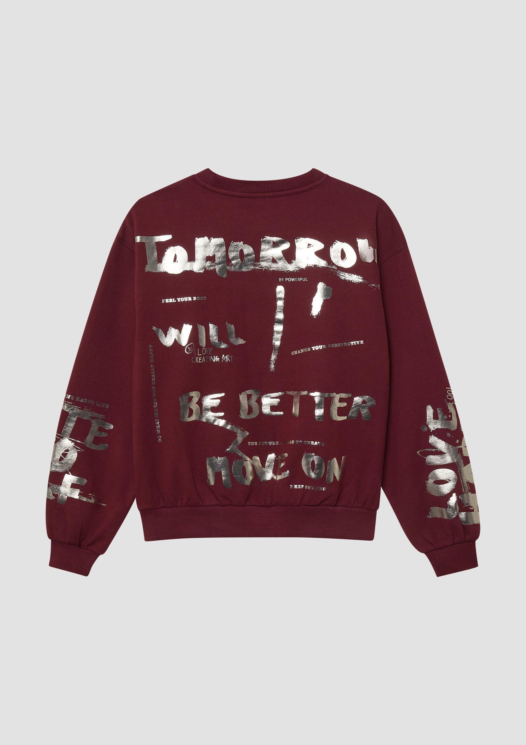 s.Oliver Sweatshirt Sweatshirt Kuscheliges Oversize Sweatshirt mit Folienprint