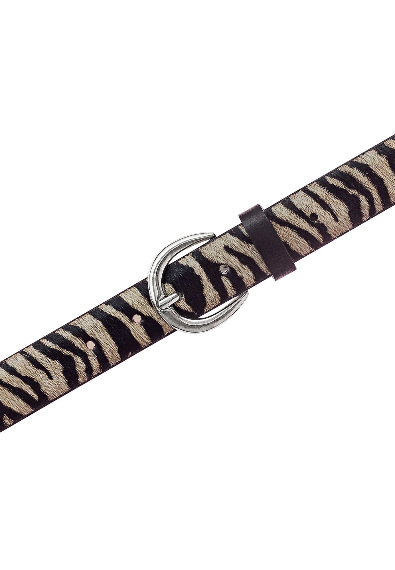 Tamaris Ledergürtel "Elsa Silver" Fell-Optik