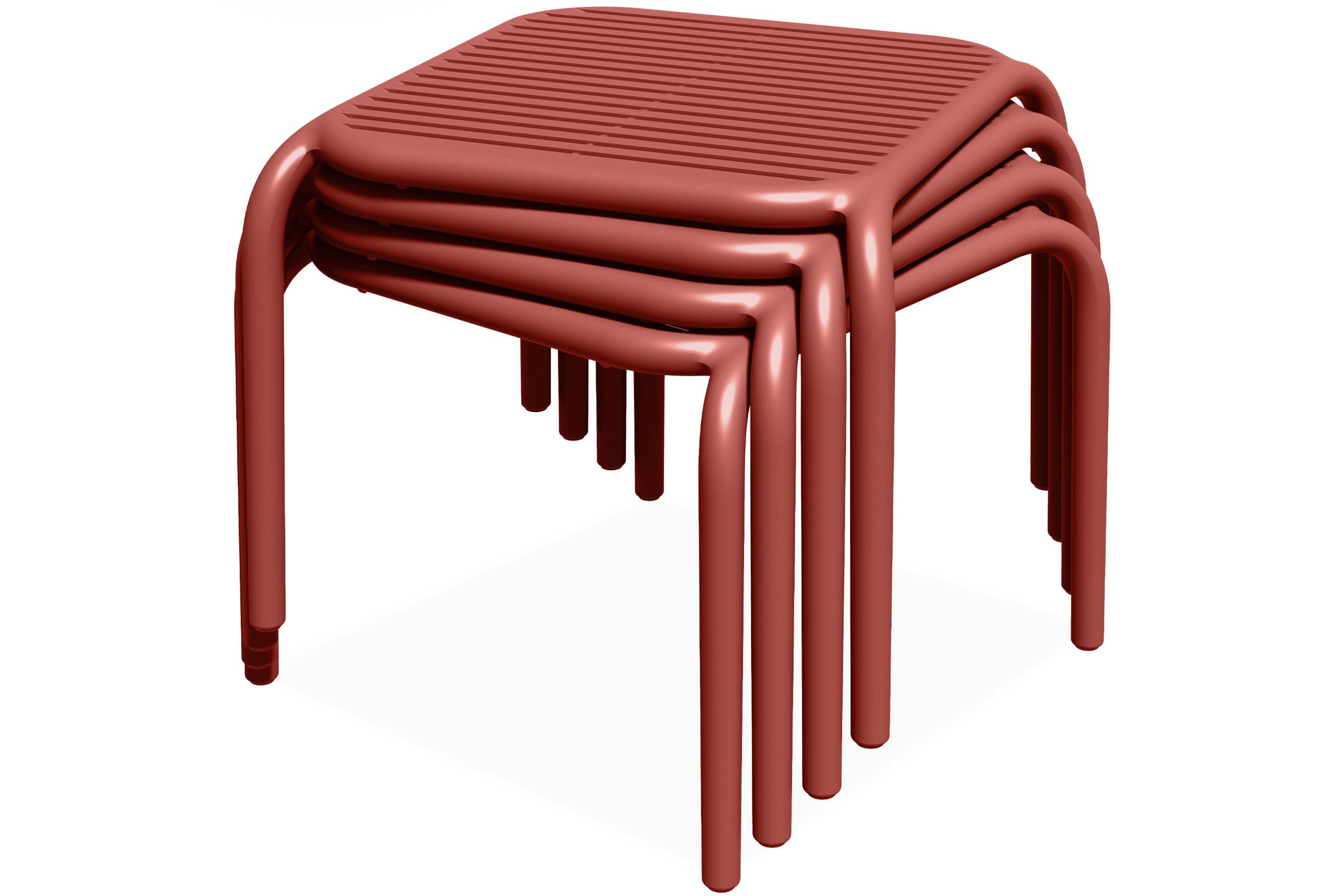 KONSIMO® Gartentisch FICCARI Terrassentisch Outdoor Kaffeetisch, hergestellt in der EU, Balkontisch, Wetterfestes Material, 100% recycelbar, Höhe: 41,5 cm