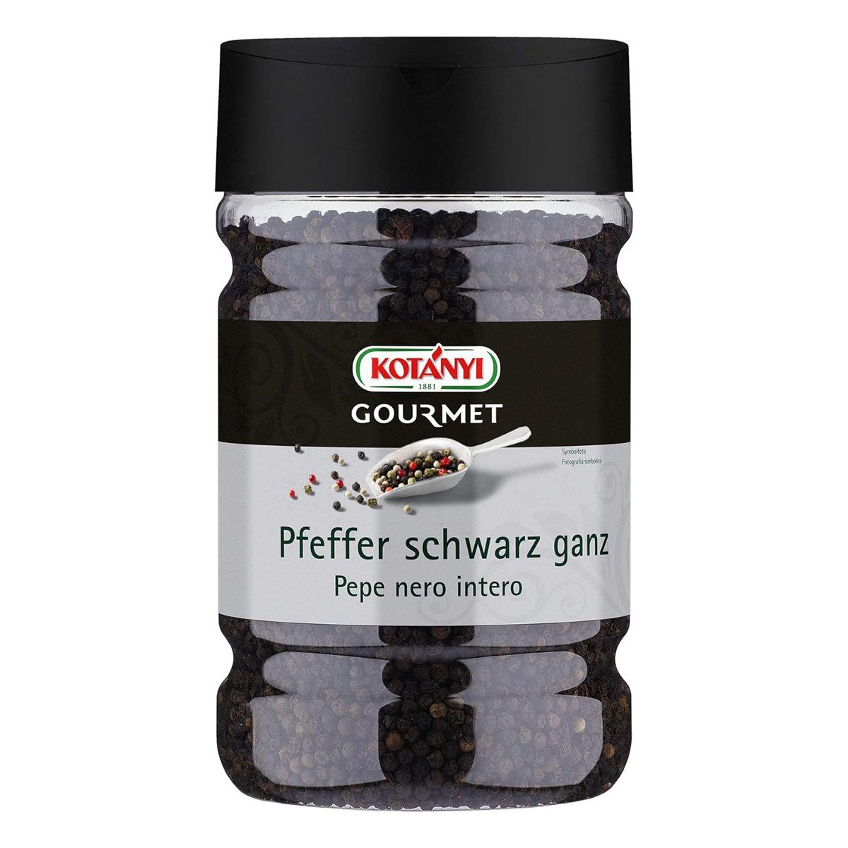 KOTANYI Gewürz, Kotanyi Pfeffer schwarz ganz Großverbraucher und Gastronomie 600g