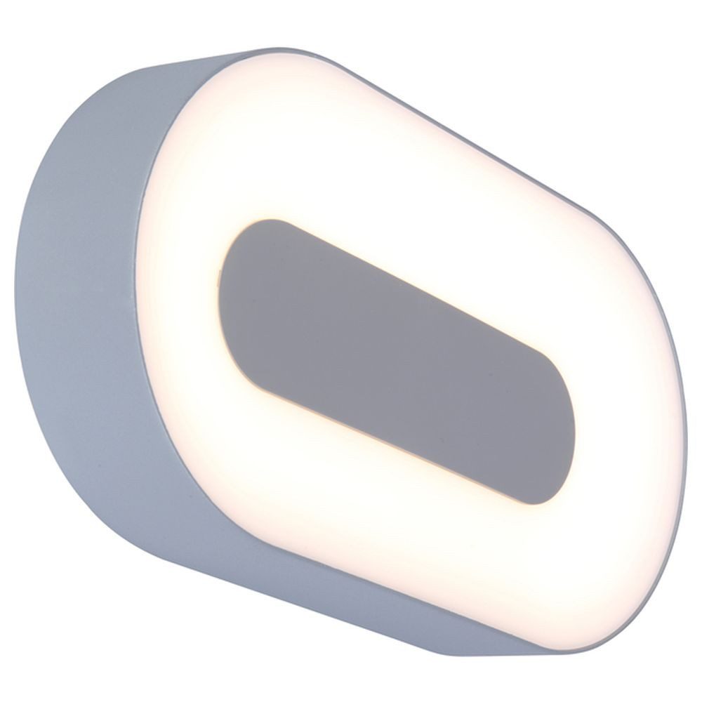 LUTEC Außen-Wandleuchte LED Außenwand- und Deckenleuchte Ublo in Aluminiumdruckguss in Grau, LED
