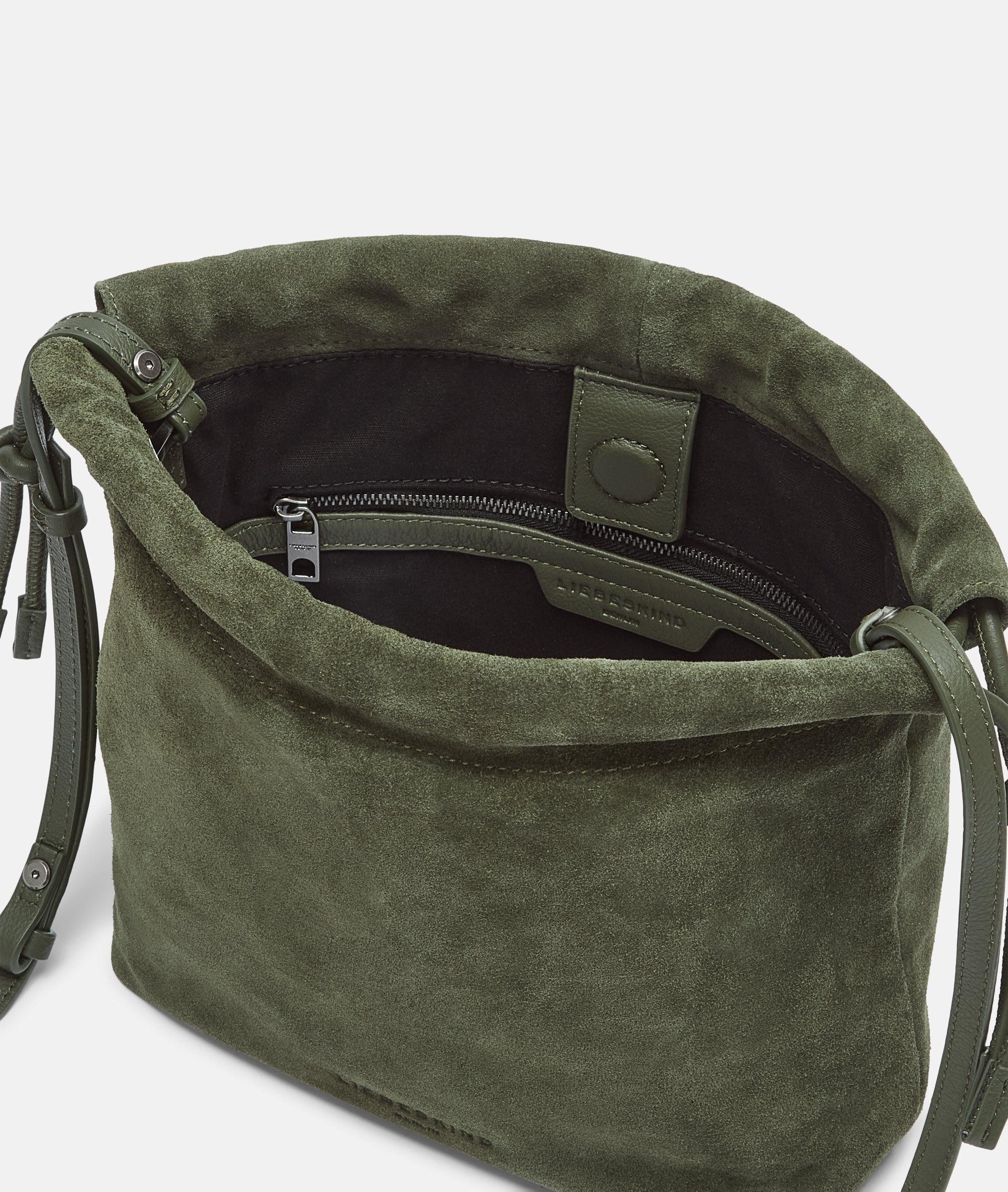 Liebeskind Berlin Schultertasche Lya Hobo S, Handliche Beuteltasche aus Veloursleder
