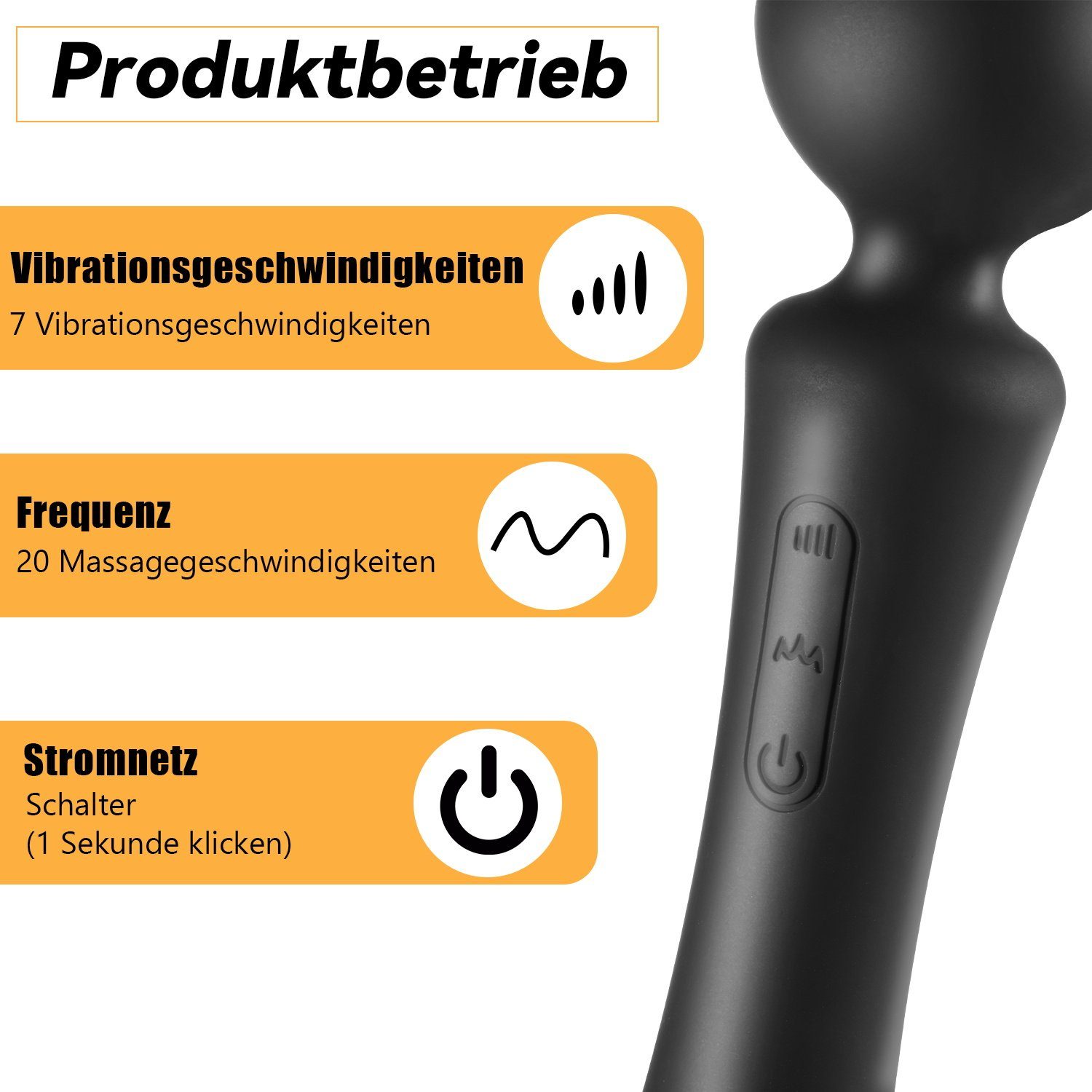 Stimulator Vibrationsmodi,Klitoris Vagina Massagegerät G-Punkt Wasserdichter Nippel LOVONLIVE Frauen 20 Vibrator mit für 7 Massagestab Vibrationsgeschwindigkeit,