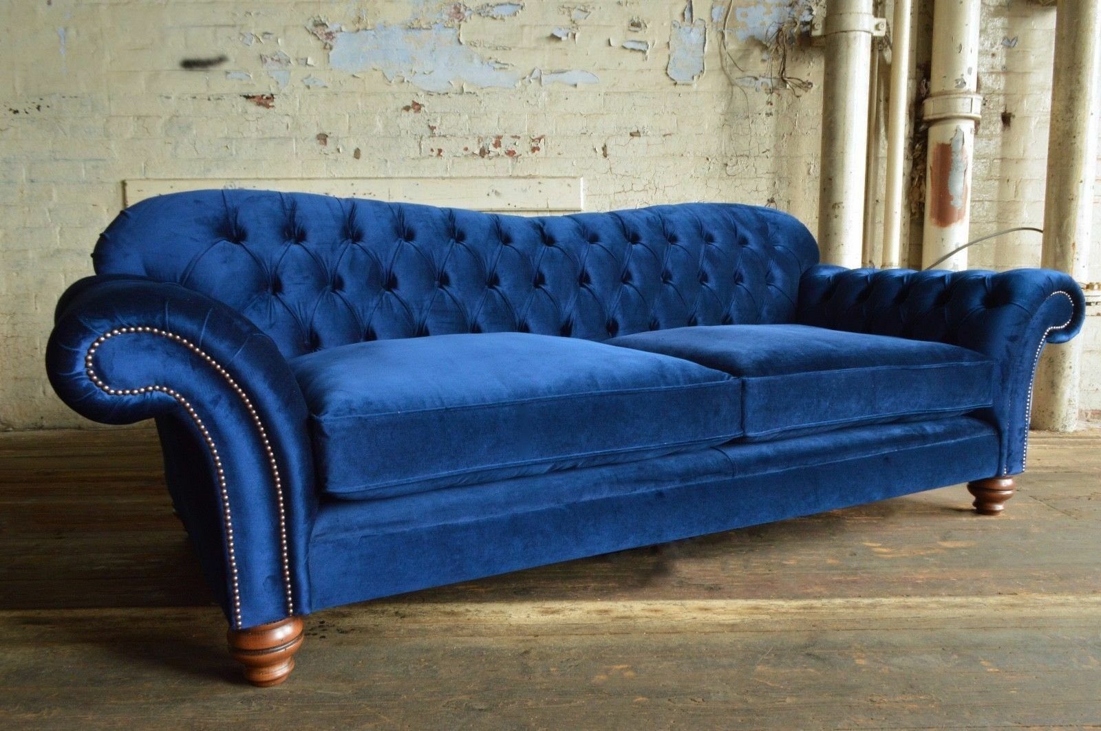 JVmoebel Chesterfield-Sofa, Chesterfield Design Luxus Polster Sofa Couch Sitz Garnitur Leder
