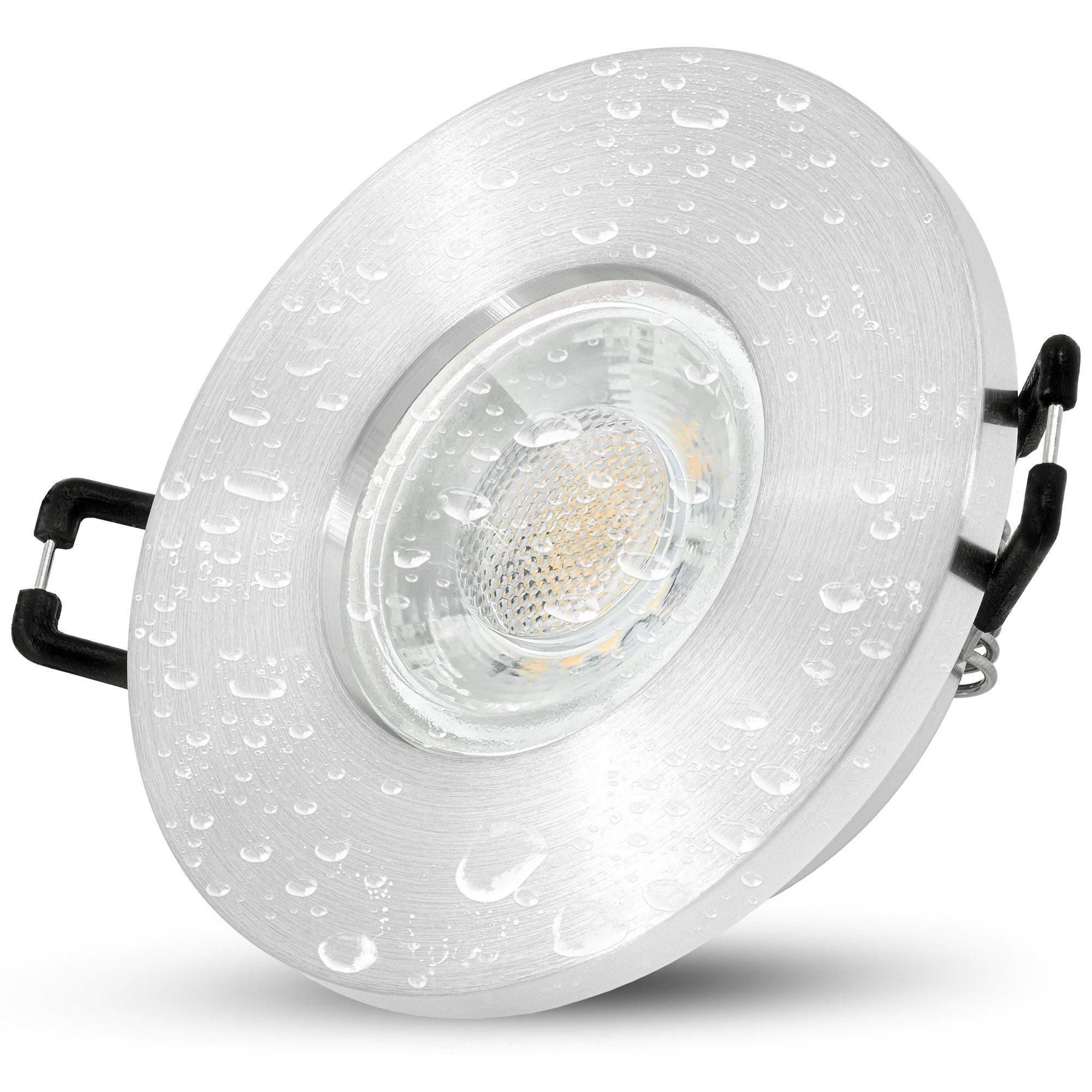 linovum LED 6W Bad inklusive warmweiss inklusive, Leuchtmittel Einbaustrahler LED IP65 230V, Einbaustrahler Leuchtmittel GU10