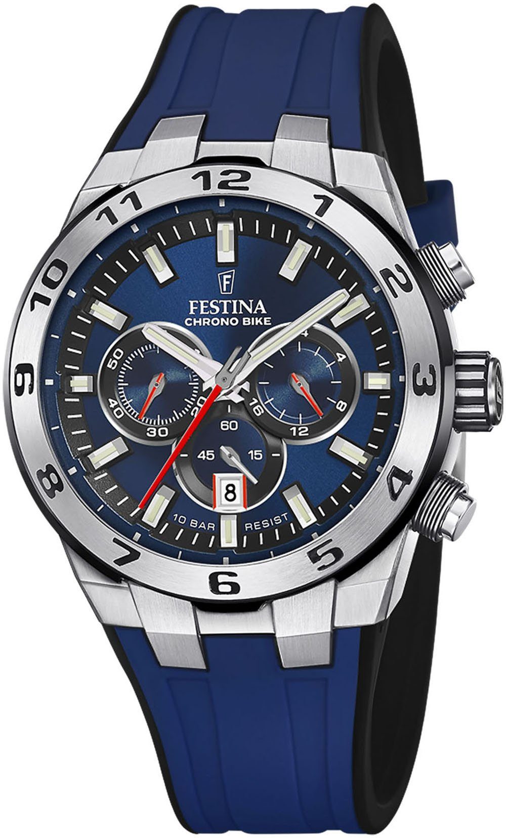 Festina Chronograph Chrono Bike 2024, Armbanduhr, Quarzuhr, Herrenuhr, Stoppfunktion