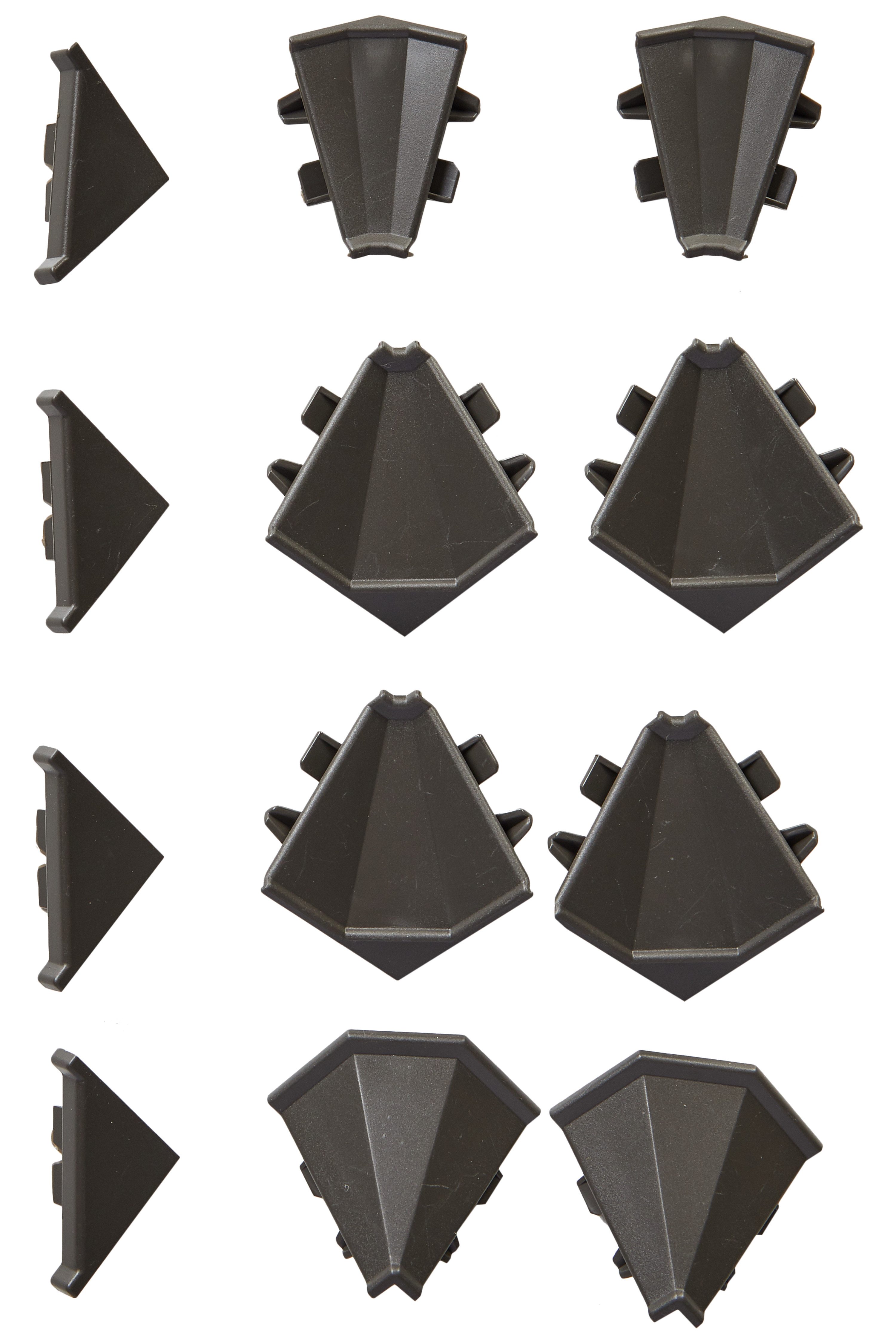 nobilia® Abschlussleiste passend für alle Serien, aus hochwertigem Kunststoff, Kunststoff, zum Anschrauben, individuell kürzbar, Maße (B/T/H): 200/2,5/2,5 cm