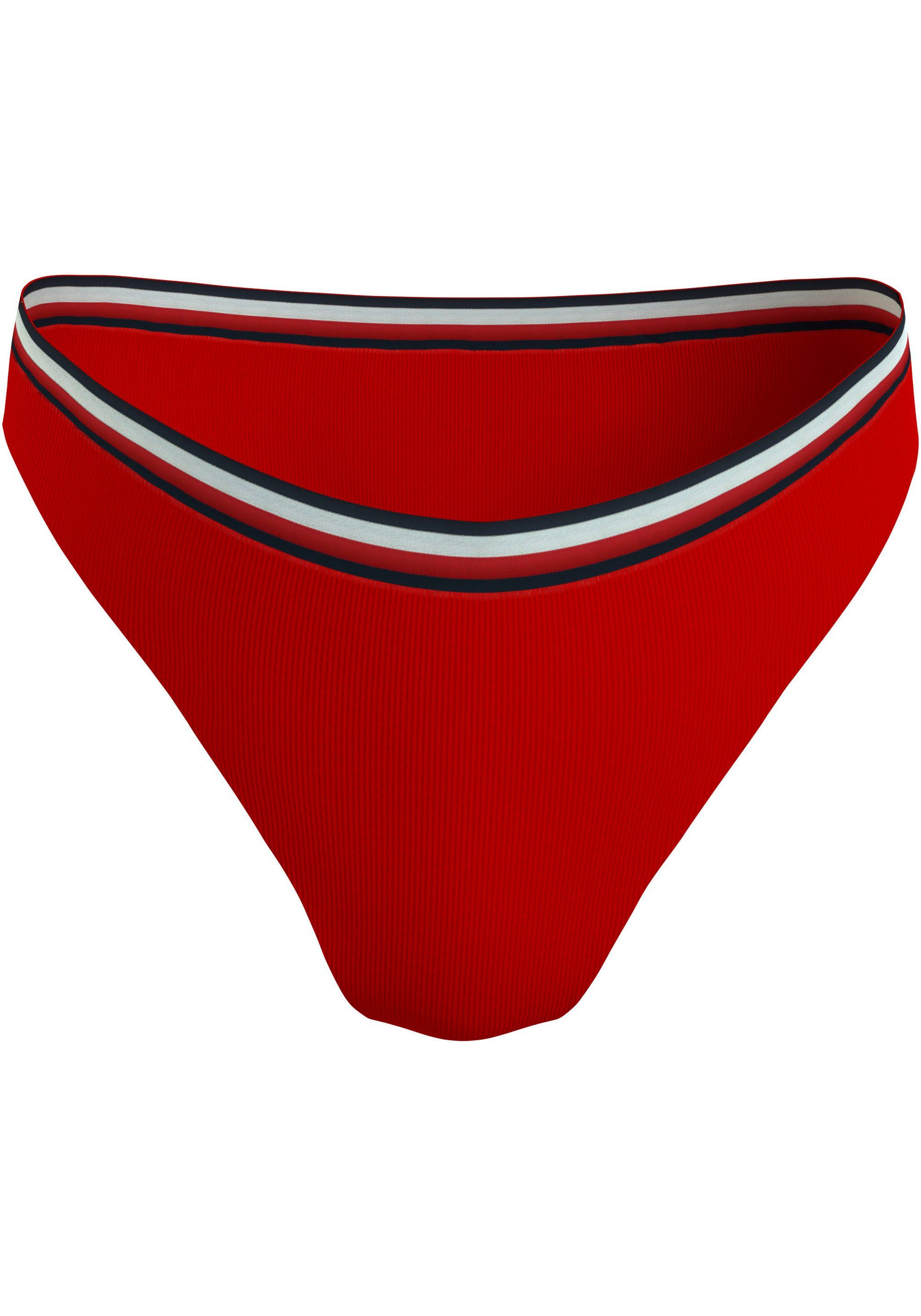 HIGH Hilfiger LEG CHEEKY Tommy Swimwear Rippenstruktur Bikini-Hose BIKINI mit