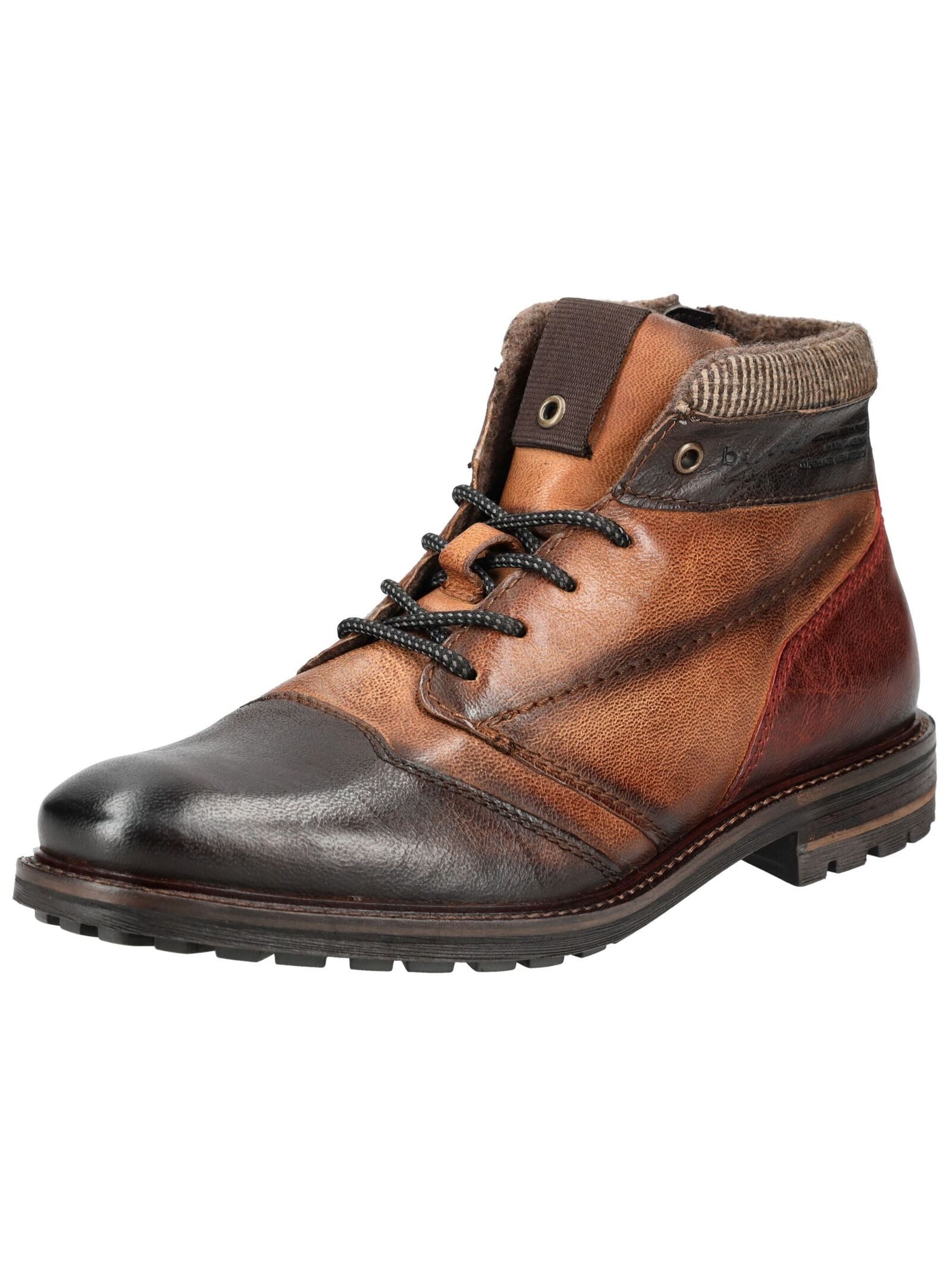 bugatti Stiefelette Leder Schnürstiefelette