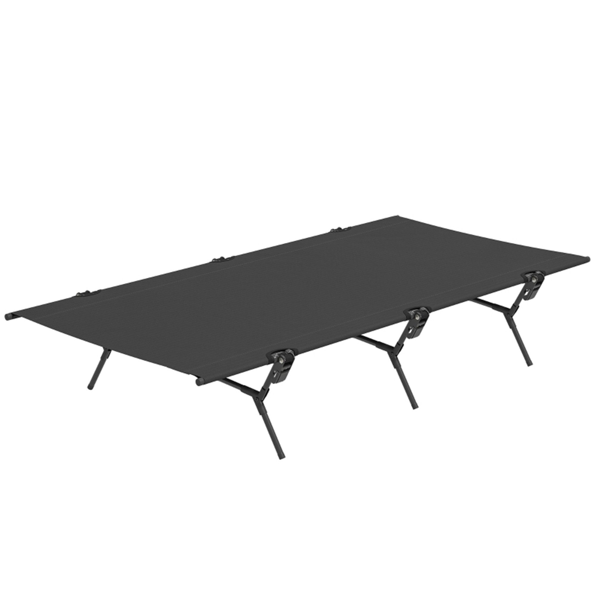 MC Star Feldbett faltbar Campingbett mit Tragetasche 200 x 100 x 36 cm Gästebett (Gästebett bis 120 kg Extra Breit Campingliege für Erwachsene Klappbett für Indoor, Outdoor, Garten Camping Reisen Schwarz)
