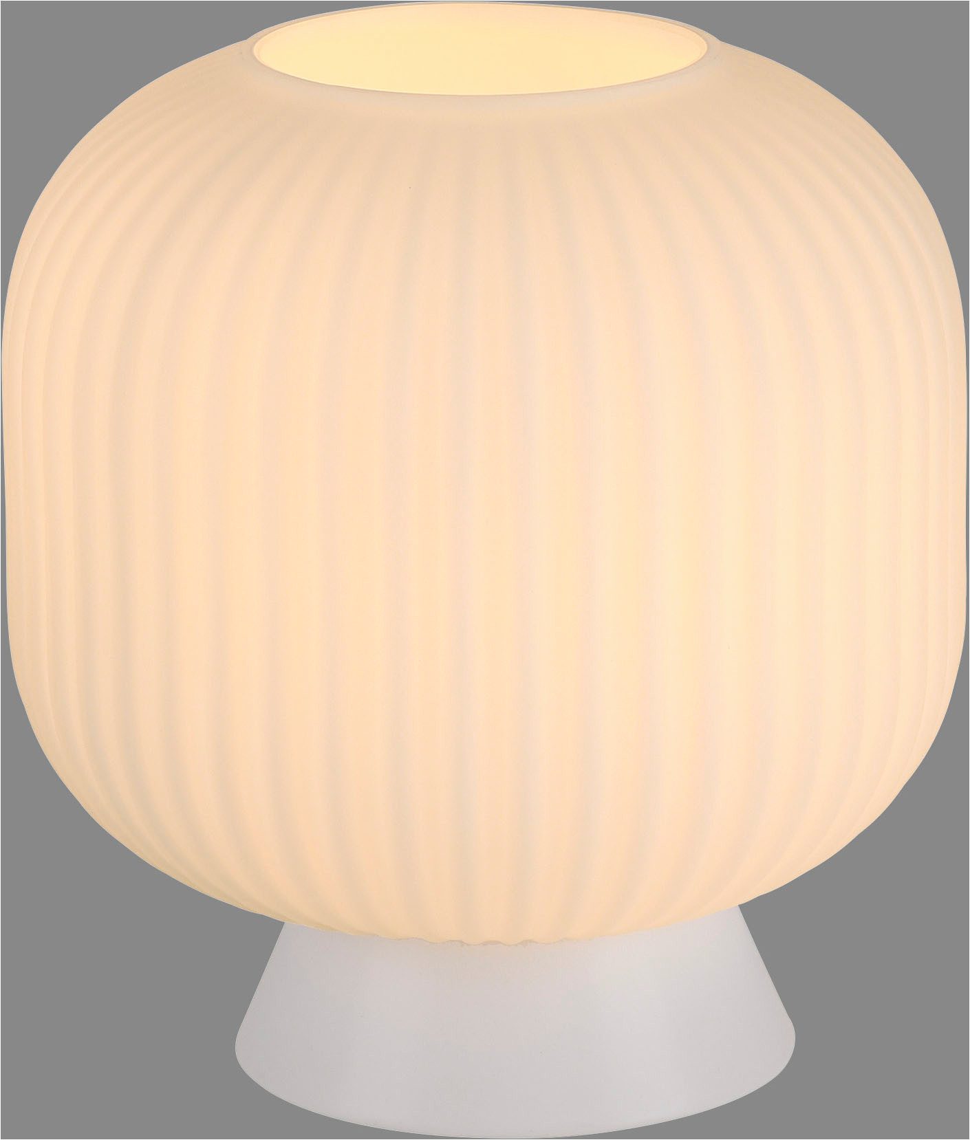 SCHÖNER WOHNEN-Kollektion LED Tischleuchte NAMI, Ein-/Ausschalter, ohne Leuchtmittel, SCHÖNER WOHNEN Kollektion, Schnurschalter, geriffeltes Glas – Bild 4 von 5