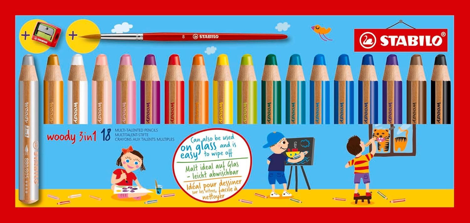 Buntstift Woody 3 in 1