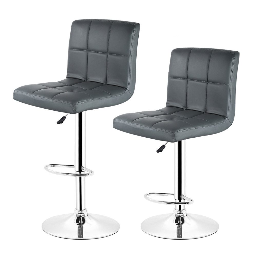 JEOBEST Barhocker Barstuhl Drehstühle Höhenverstellbare Barstühle mit PU-Bezug, 2er Set