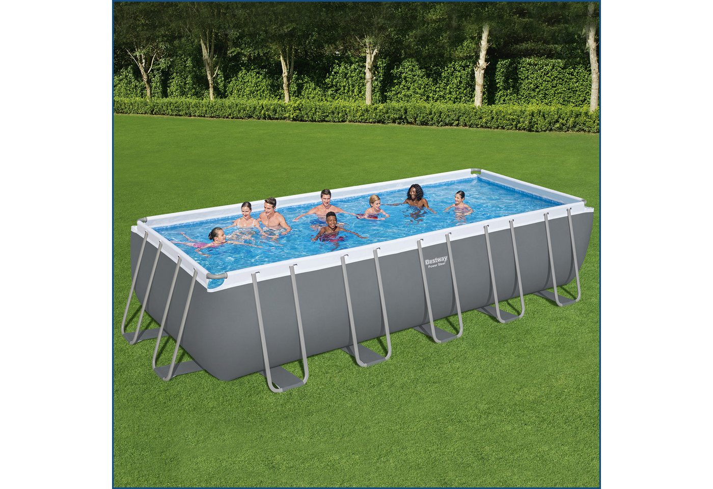 Thumbnail - Bestway Framepool Power Steel™ Frame Pool Komplett-Set mit Filterpumpe 640 x 274 x 132