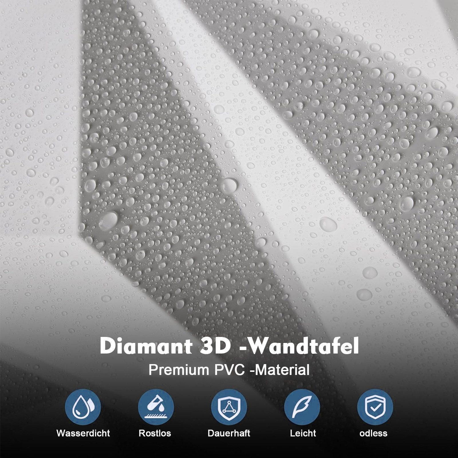 PFCTART 3D Wandpaneel 10 Stück 3D Wandpaneele Diamant Design – 50 × 50 cm P günstig online kaufen