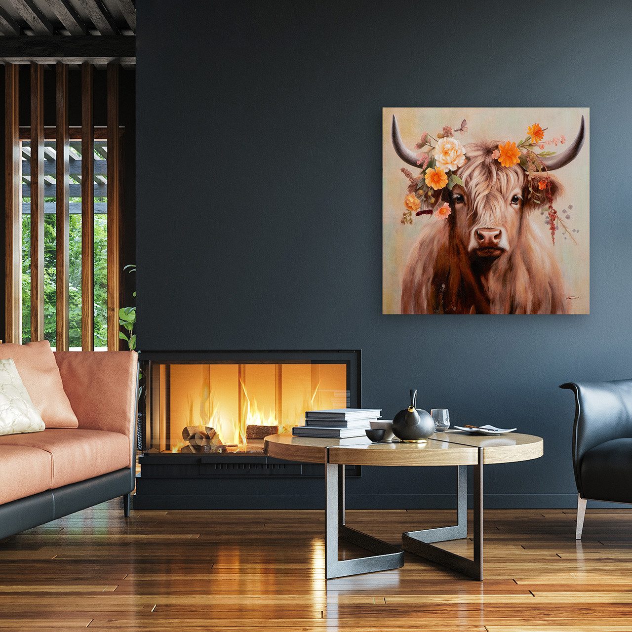 ArtUniverse Gemälde Lovley Linda 80 x 80 cm, Tiermotiv – Bild 3 von 5