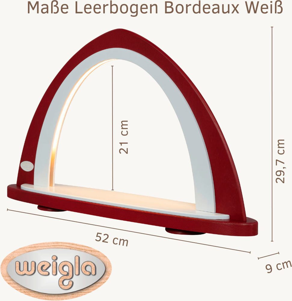 Weigla LED Schwibbogen Weihnachtsdeko, Made in Germany (1-tlg), Leerbogen zum Selbstbestücken
