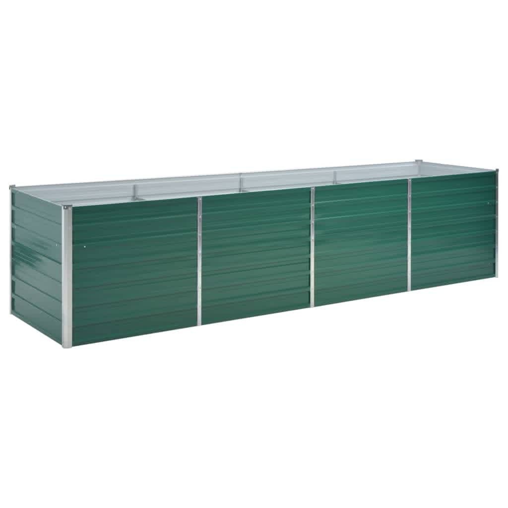 vidaXL Hochbeet, Garten-Hochbeet Verzinkter Stahl 320x80x77 cm Grün