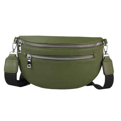 ITALYSHOP24 Bauchtasche »Damen Gürteltasche Hüfttasche Bodybag Handytasche«, als Schultertasche, CrossOver, Umhängetasche tragbar