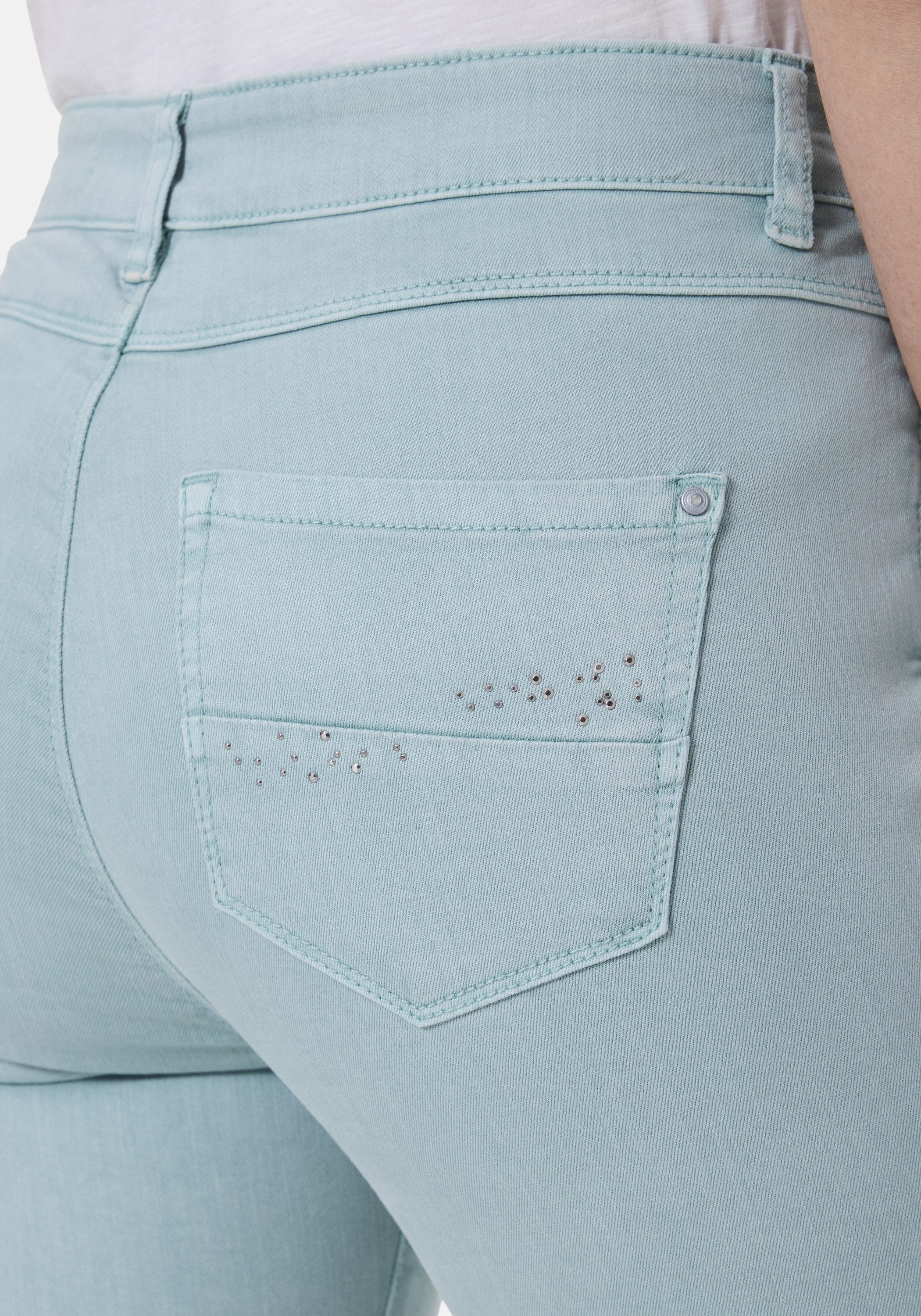 STOOKER WOMEN 5-Pocket-Jeans Rio Fexxi Move Strass Skinny Fit Jeans Skinny Fit Casual Clean Wash Denim Jeans Magic Shape Effekt für Damen