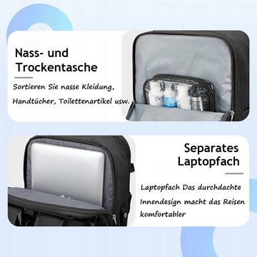 AKKEE Reiserucksack Groß Laptoprucksäcke Handgepäck Daypack Arbeit Business Rucksack (1-tlg), Schulrucksack Laptop Notebook Tasche Schule Uni Rucksack