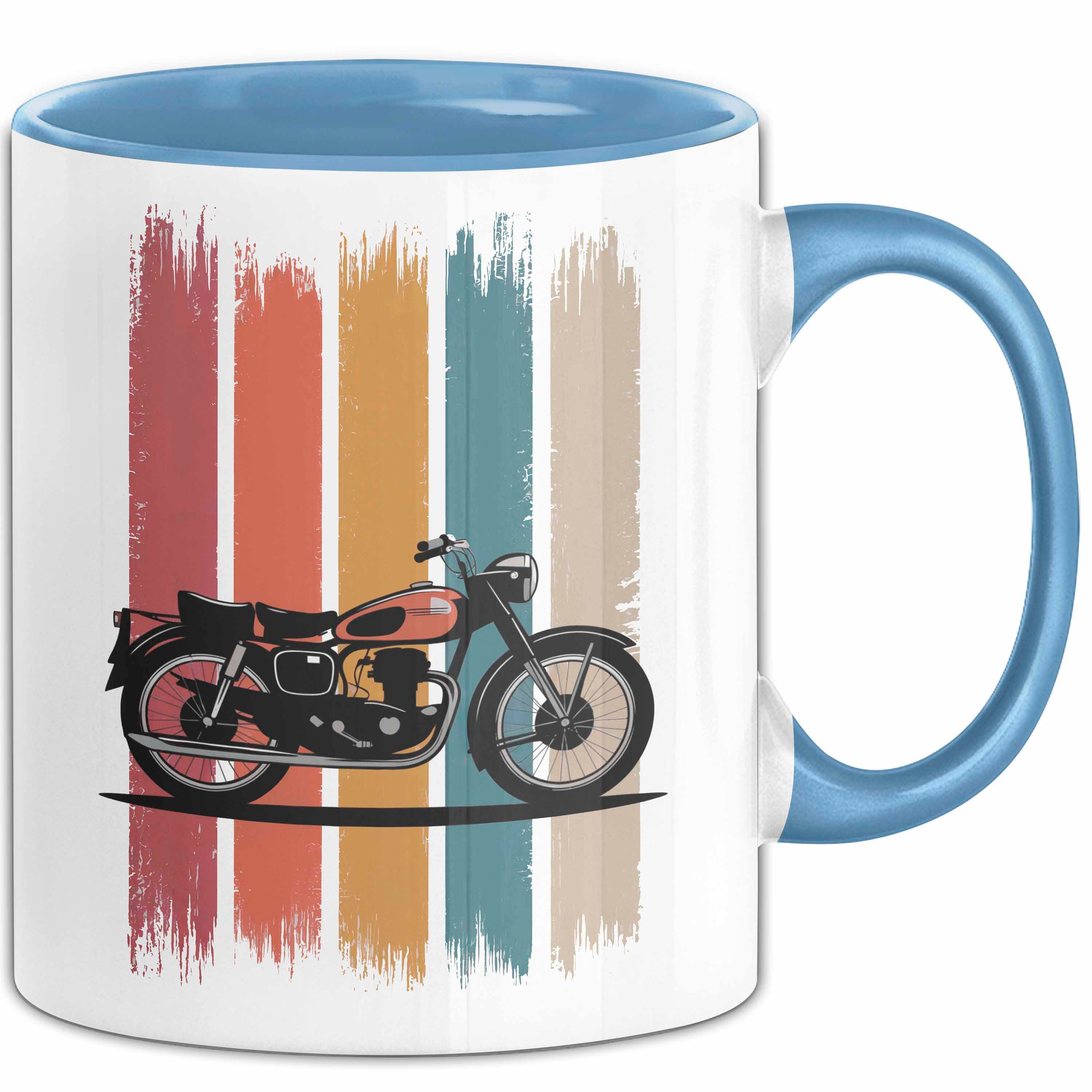 Trendation Tasse Retro Motorrad Tasse Geschenk Lustige Geschenkidee Spruch