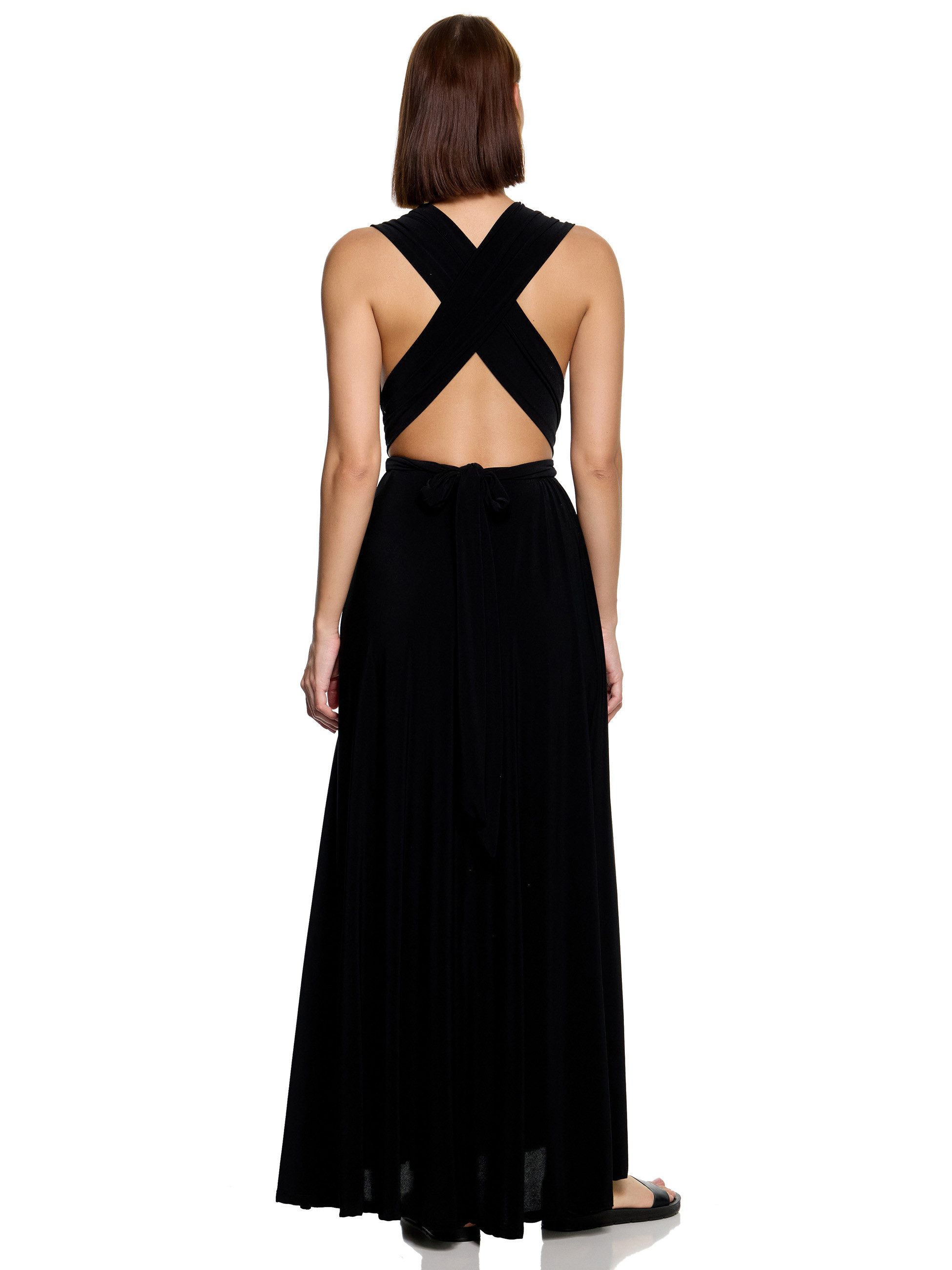Worldclassca Abendkleid Worldclassca Abendkleid Partykleid Lang mit Schlitz Sommerkleid Maxikleid Cocktailkleid Wickelkleid Elegant Schulterfrei Ärmellos