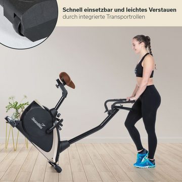 Skandika Ergometer Hometrainer Vinneren mit Matte, Fitness Fahrrad mit Magnetbremssystem, 11kg Schwungmasse