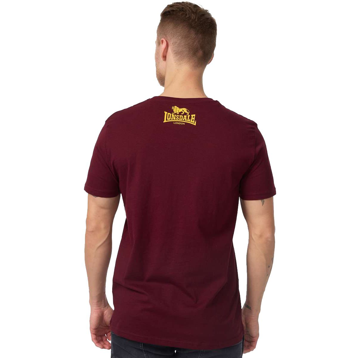 Lonsdale T-Shirt Lonsdale vintage Herren (1-tlg) oxblood T-Shirt Logo S