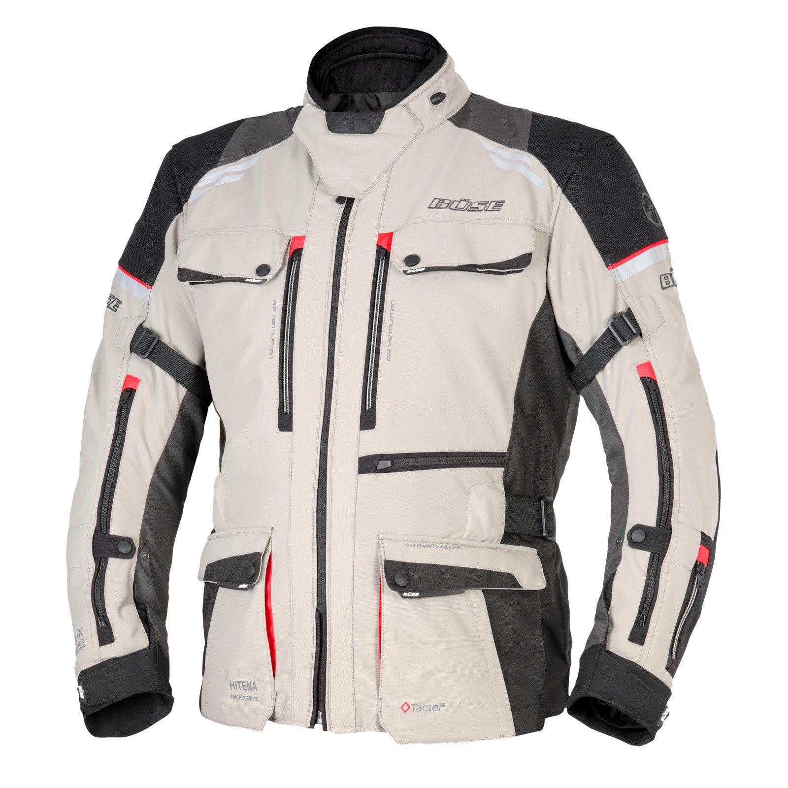 Büse Motorradjacke Büse Highland III Textiljacke Sand 52 TouringPro